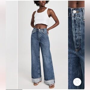 Agolde jeans, dame high rise wide leg jean!
